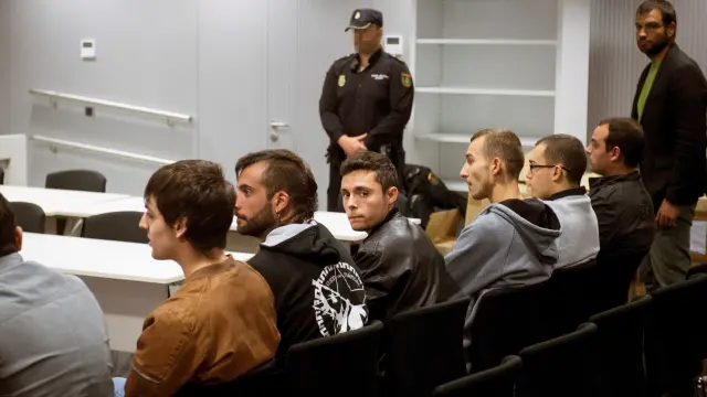 Miembros de 'La Insurgencia', durante el juicio