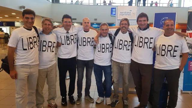 Una fotografía que se tomaron en el aeropuerto de Rosario.