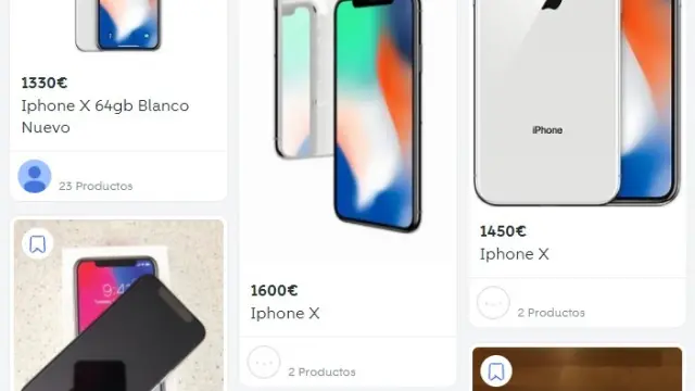 Iphone X a la venta en Zaragoza en páginas de segunda mano