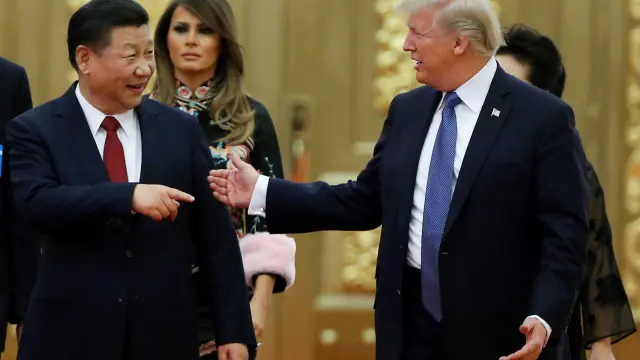 Donald Trump y el presidente chino, Xi Jinping