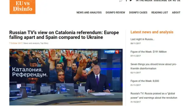 La UE detecta un aumento de la injerencia rusa en relación con Cataluña