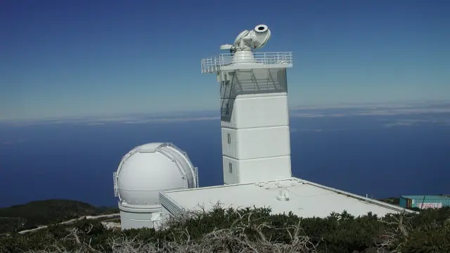 Telescopio solar en las instalaciones en Roque de los Muchachos