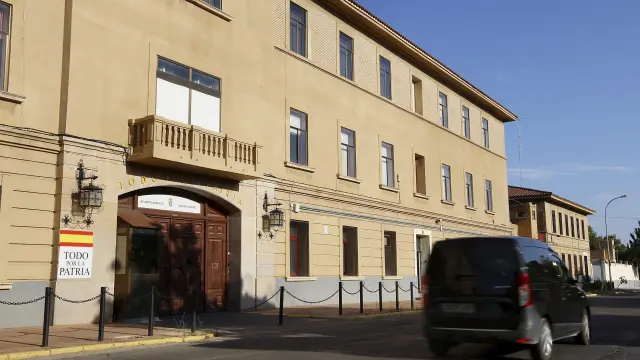 Edificio del cuartel de Sancho Ramírez, en Huesca, donde se instalará el Cuartel General de la División Castillejos.