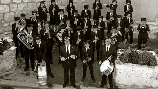 La Banda Municipal de Andorra, en un concierto en agosto de 1983.