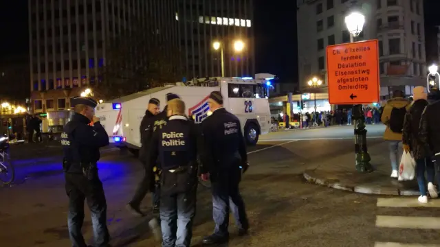 Disturbios en el centro de Bruselas