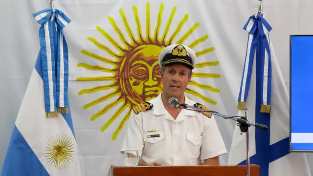 Enrique Balbi, portavoz de la Armada argentina.