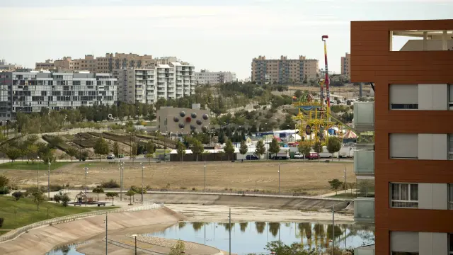 Vista del barrio de Arcosur de Zaragoza, que se integrará en el futuro Distrito Sur.