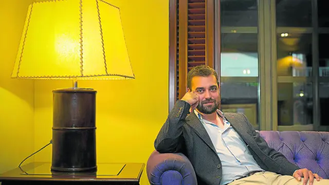 El psicólogo David Ramírez, en el hotel Palafox durante su reciente visita a Zaragoza.