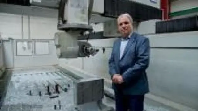 Claudio Monti, presidente de Aera, en las instalaciones de su empresa Composites Aragón