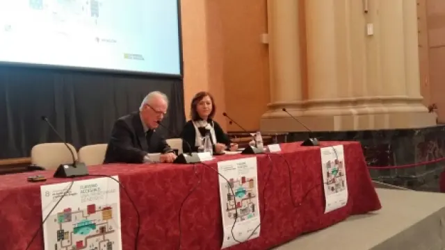Marisa Romero, directora general de Turismo de Aragón durante la inauguración del evento.