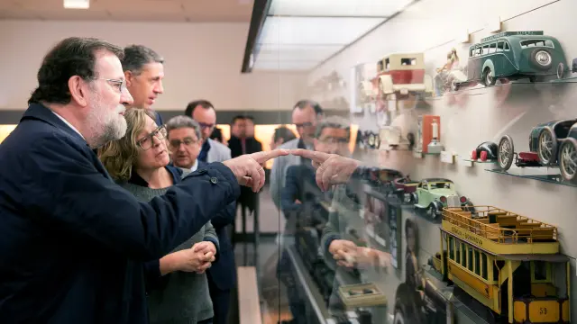 Mariano Rajoy durante su visita el Museo del Juguete de Figueres.
