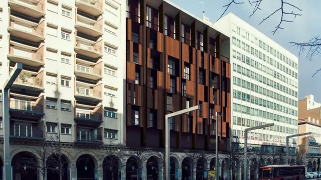 Recreación de la imagen que tendrá la fachada del bloque de viviendas, diseñada por la empresa Ingennus.