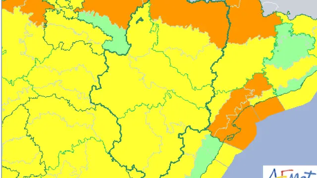 Alerta amarilla por vientos en casi todo Aragón y naranja por nieve en el norte para este miércoles