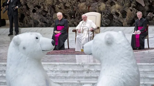 El Papa este miércoles en el Vaticano, donde ha habido una actuación