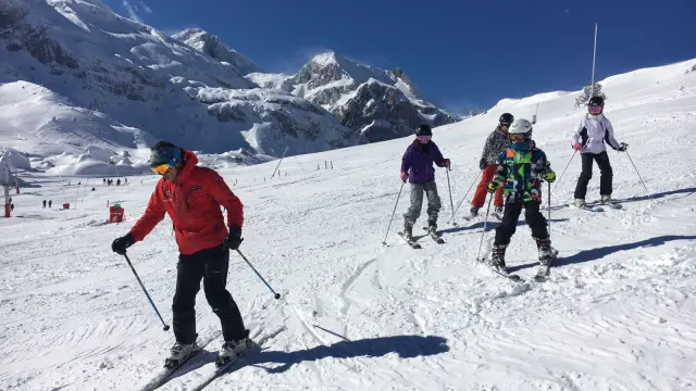 Clases de esquí en Candanchú.