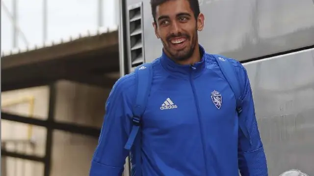 Borja Iglesias, delantero del Real Zaragoza.