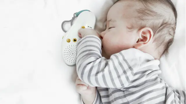 El sonajero del futuro, Sleeping Baby Play, es un reproductor de música que ayuda a los bebés a relajarse