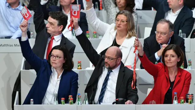 El congreso federal del SPD se ha pronunciado por mayoría a favor de la línea de su líder, Martin Schulz.