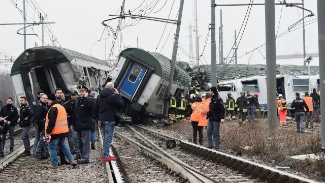 Accidente de tren en Milán