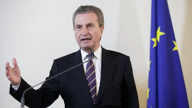 Günther Oettinger, comisario europeo de Programación Financiera y Presupuestos.
