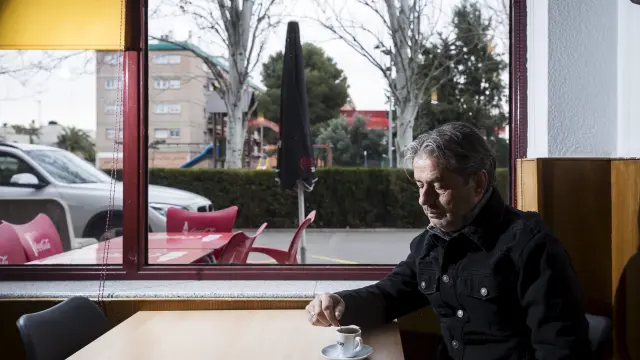 Natxo González, en la cafetería en la que se realizó la entrevista.