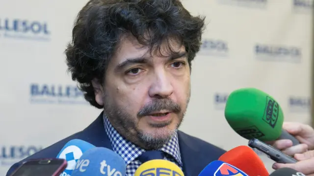 Mario Garcés, el pasado enero, durante una visita a Zaragoza