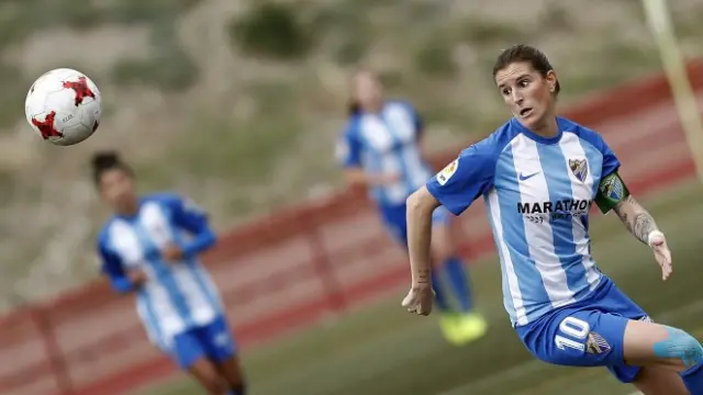 Adriana Martín, durante un partido con el Málaga Femenino.