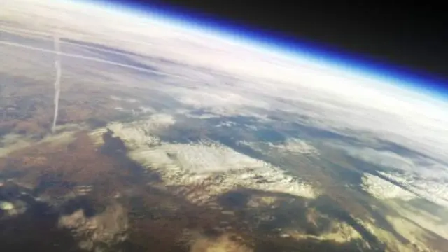 Imagen tomada desde la estratosfera por el globo sonda Servet I
