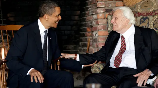 Obama con Billy Graham en una imagen de archivo.