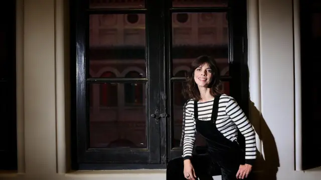 La actriz madrileña Maribel Verdú en el Paraninfo de la Universidad de Zaragoza.