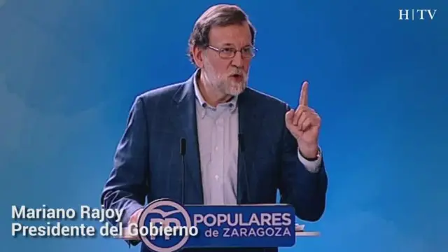 Mariano Rajoy: "Ese nuevo tren va a parar en la ciudad de Zaragoza"
