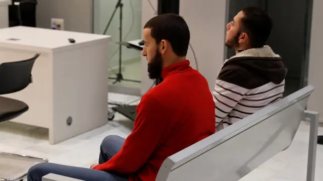 Vista del juicio en la Audiencia Nacional donde hoy se juzga a dos presuntos yihadistas de origen marroquí