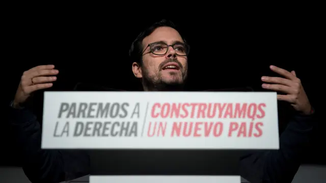 El líder de Izquierda Unida, Alberto Garzón