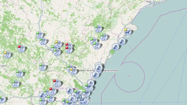 Mapa de incidencias de la DGT en Teruel