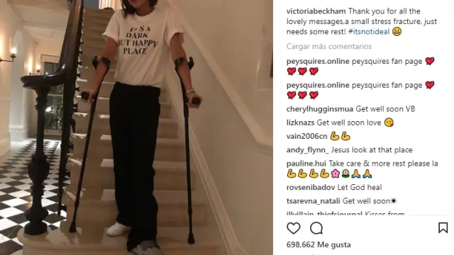 Victoria Beckham muestra su mala pata en las redes.