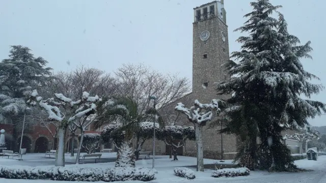 Temporal de nieve en las Cinco Villas.