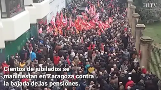Manifestación contra la bajada de las pensiones
