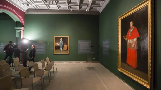 Imagen de archivo de una inauguración de una exposición de Goya.