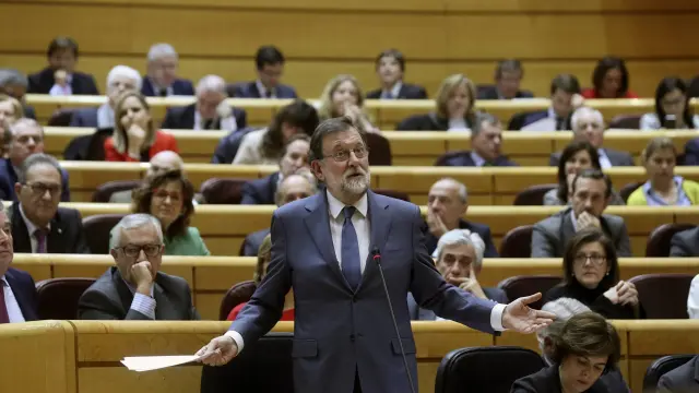 Mariano Rajoy en la sesión de control al Gobierno celebrada este martes.