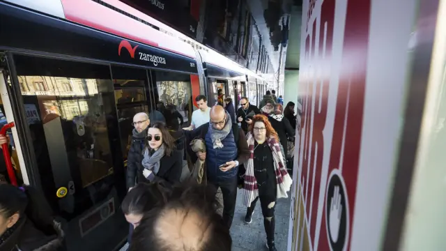 Segunda jornada de huelga del tranvía de Zaragoza