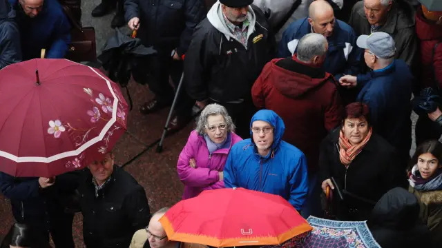 Una manifestación de pensionistas en Zaragoza, hace unas semanas, para reclamar la subida de las pensiones.