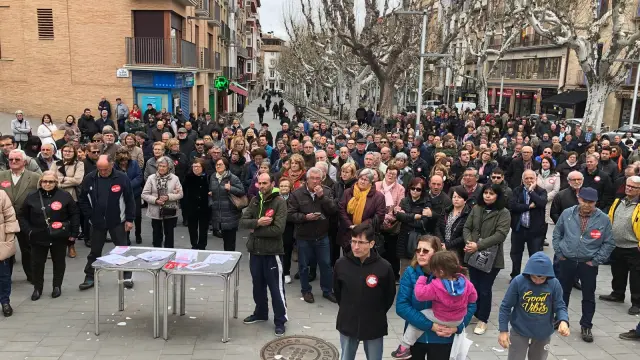 Manifestación en Barbastro en defensa de las pensiones.