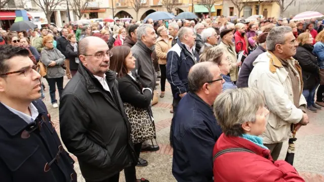 Lambán, este sábado en la manifestación de Caspe por unas pensiones dignas