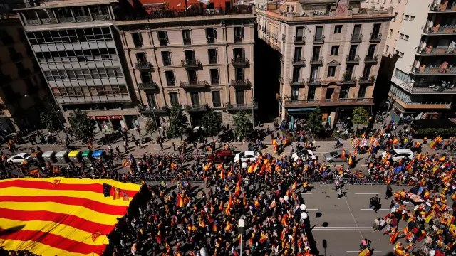 Manifestación constitucionalista en Barcelona