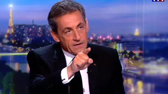 Nicolas Sarkozy en su intervención en la televisión francesa.