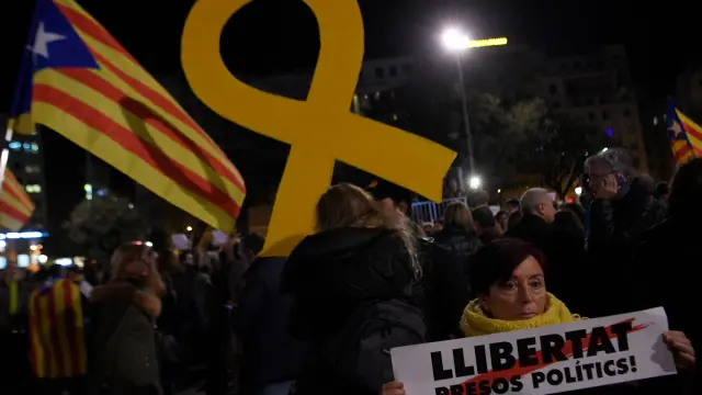 Protestas en Barcelona por el auto de prisión de Turull