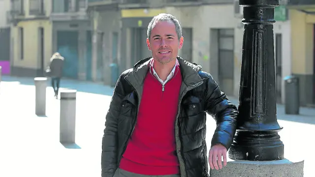 El arquitecto Sixto Marín, en el Coso de Huesca.