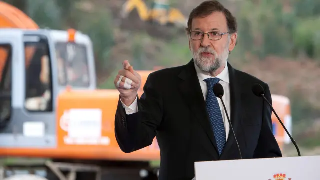 Mariano Rajoy durante una visita a Pontevedra.