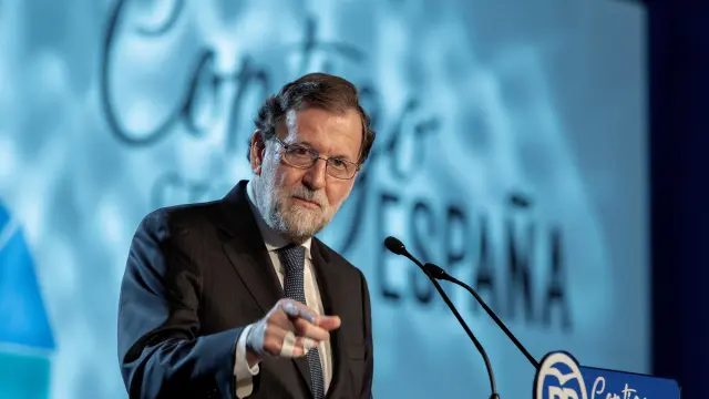 Rajoy durante la clausura de la convención nacional del PP en Sevilla.