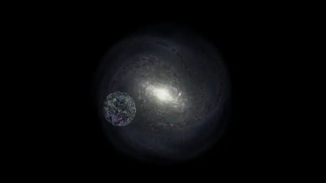 Desde la Tierra, solo vemos sin telescopio una pequeña parte de nuestra galaxia, la que encierra esta esfera